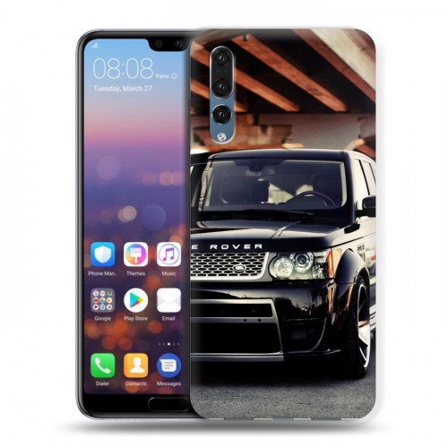 Дизайнерский силиконовый с усиленными углами чехол для Huawei P20 Pro Land Rover