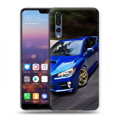 Дизайнерский силиконовый с усиленными углами чехол для Huawei P20 Pro Subaru