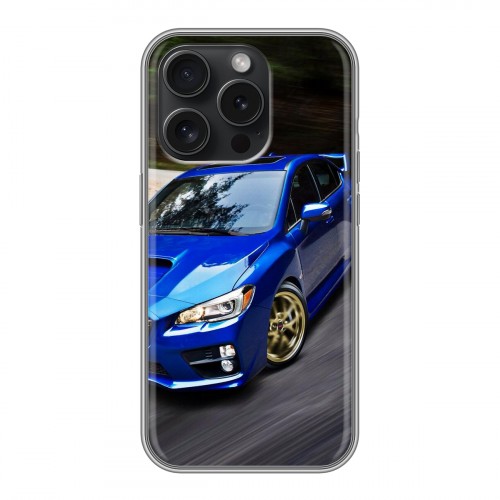 Дизайнерский силиконовый чехол для Iphone 15 Pro Subaru