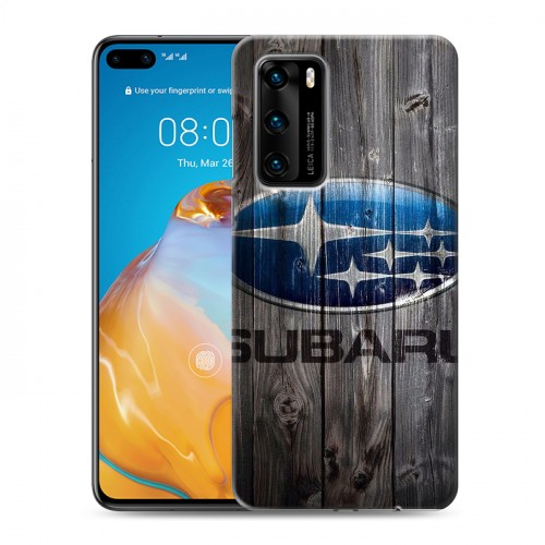 Дизайнерский силиконовый с усиленными углами чехол для Huawei P40 Subaru