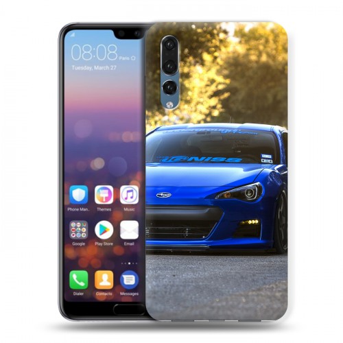 Дизайнерский силиконовый с усиленными углами чехол для Huawei P20 Pro Subaru