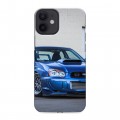 Дизайнерский силиконовый с усиленными углами чехол для Iphone 12 Mini Subaru