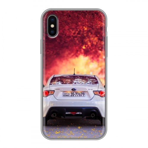 Дизайнерский силиконовый чехол для Iphone x10 Subaru