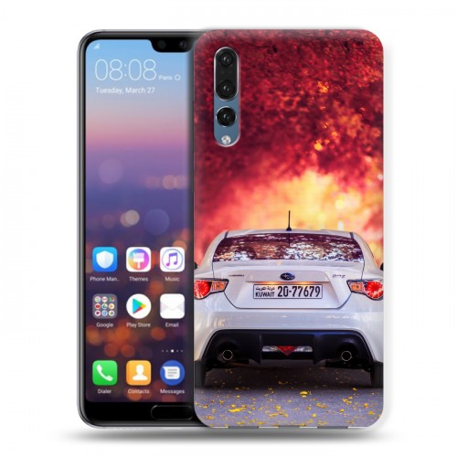 Дизайнерский силиконовый с усиленными углами чехол для Huawei P20 Pro Subaru