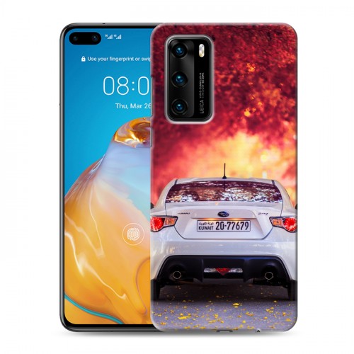 Дизайнерский силиконовый с усиленными углами чехол для Huawei P40 Subaru