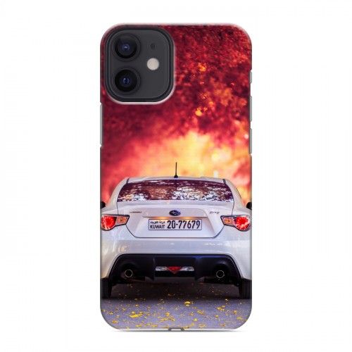 Дизайнерский силиконовый с усиленными углами чехол для Iphone 12 Mini Subaru