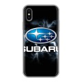 Дизайнерский силиконовый чехол для Iphone x10 Subaru