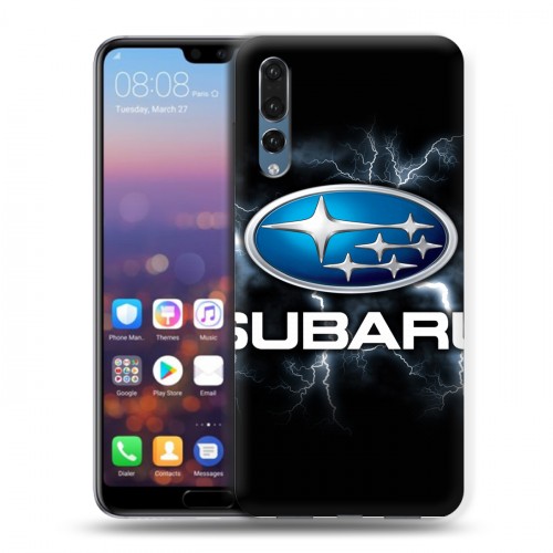 Дизайнерский силиконовый с усиленными углами чехол для Huawei P20 Pro Subaru