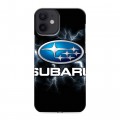 Дизайнерский силиконовый с усиленными углами чехол для Iphone 12 Mini Subaru