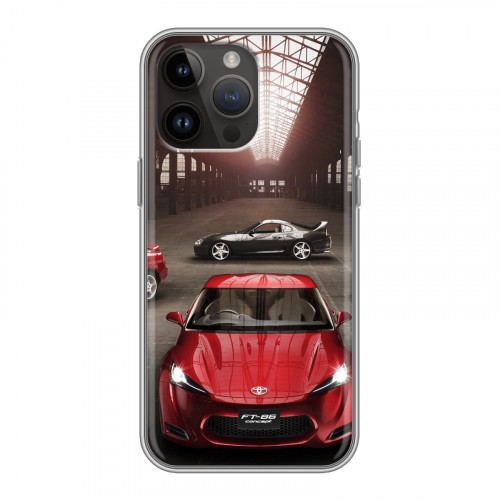Дизайнерский силиконовый с усиленными углами чехол для Iphone 14 Pro Max Toyota