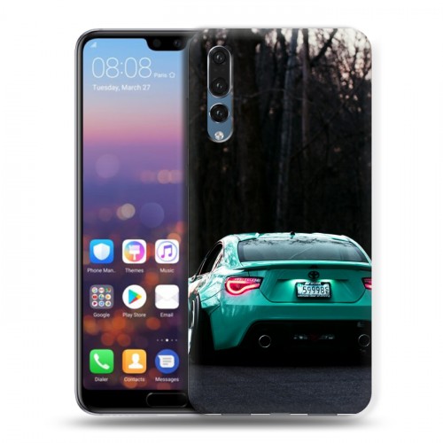 Дизайнерский силиконовый с усиленными углами чехол для Huawei P20 Pro Toyota