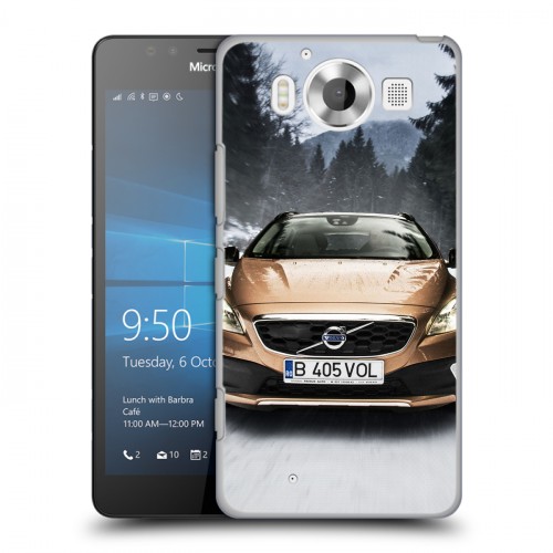 Дизайнерский пластиковый чехол для Microsoft Lumia 950 Volvo