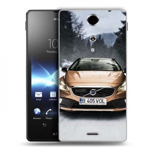 Дизайнерский пластиковый чехол для Sony Xperia TX Volvo