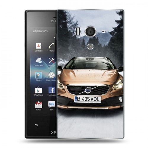 Дизайнерский пластиковый чехол для Sony Xperia acro S Volvo