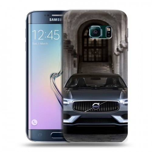 Дизайнерский пластиковый чехол для Samsung Galaxy S6 Edge Volvo