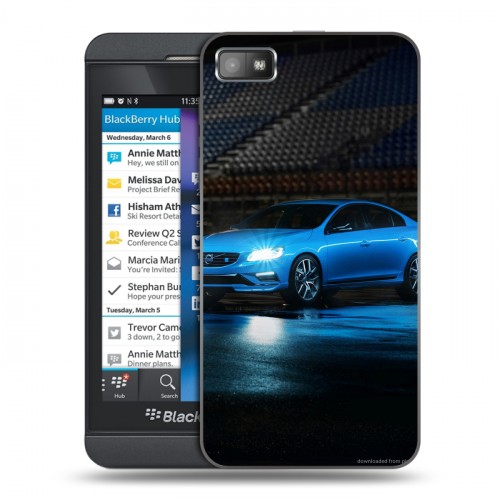 Дизайнерский пластиковый чехол для BlackBerry Z10 Volvo