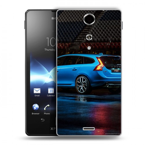 Дизайнерский пластиковый чехол для Sony Xperia TX Volvo