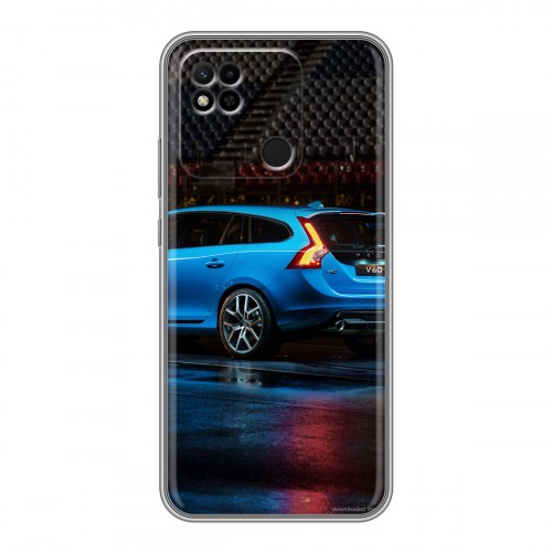 Дизайнерский силиконовый с усиленными углами чехол для Xiaomi Redmi 10A Volvo