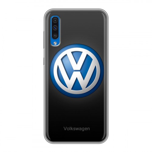 Дизайнерский силиконовый с усиленными углами чехол для Samsung Galaxy A50 Volkswagen