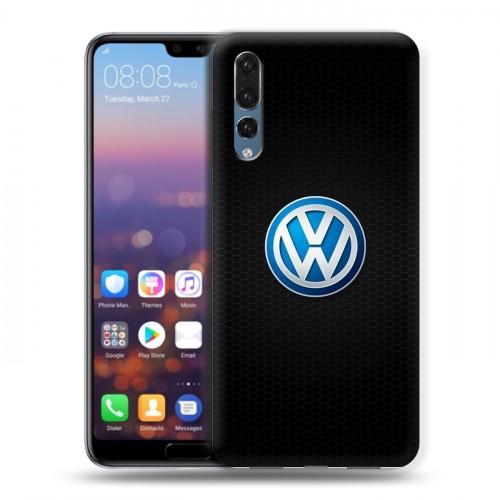 Дизайнерский силиконовый с усиленными углами чехол для Huawei P20 Pro Volkswagen