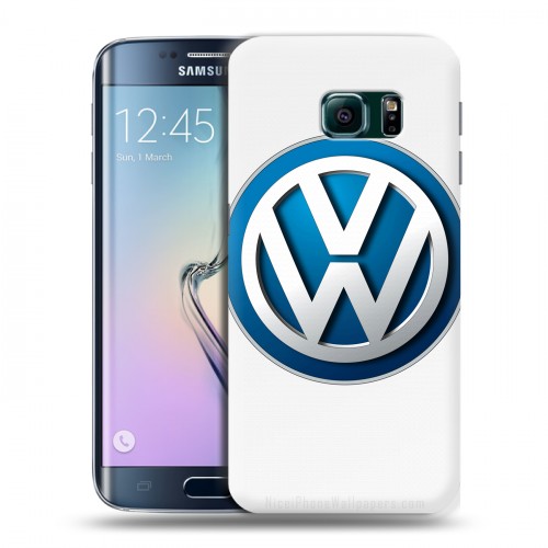 Дизайнерский пластиковый чехол для Samsung Galaxy S6 Edge Volkswagen
