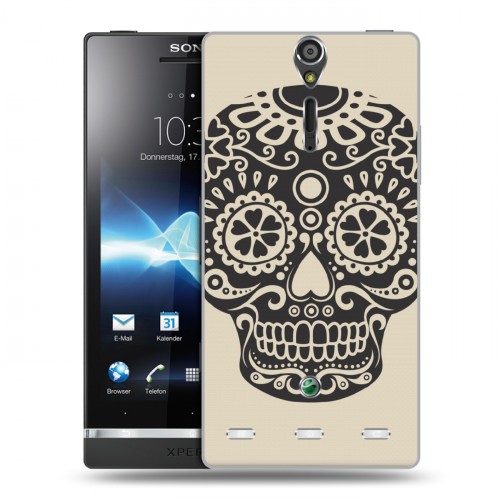 Дизайнерский пластиковый чехол для Sony Xperia S Узорные черепа