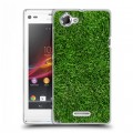 Дизайнерский пластиковый чехол для Sony Xperia L Трава