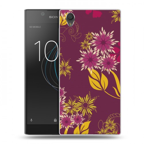 Дизайнерский пластиковый чехол для Sony Xperia L1 Цветочные паттерны