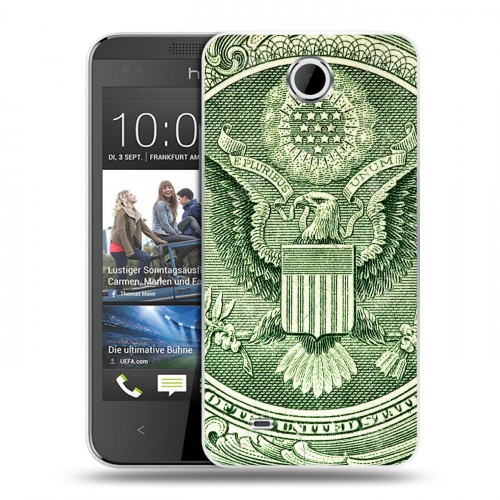 Дизайнерский пластиковый чехол для HTC Desire 300 Текстуры денег