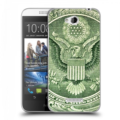 Дизайнерский пластиковый чехол для HTC Desire 616 Текстуры денег