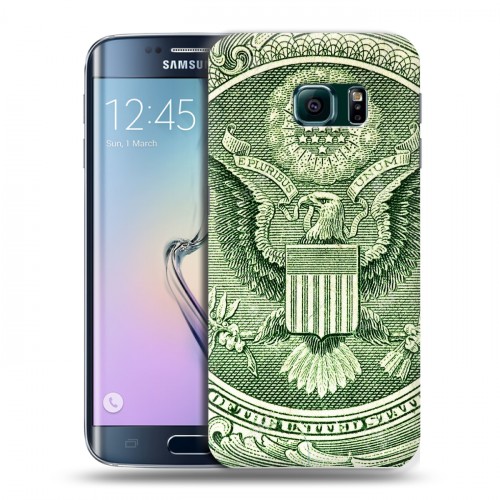Дизайнерский пластиковый чехол для Samsung Galaxy S6 Edge Текстуры денег