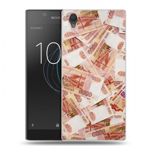 Дизайнерский пластиковый чехол для Sony Xperia L1 Текстуры денег