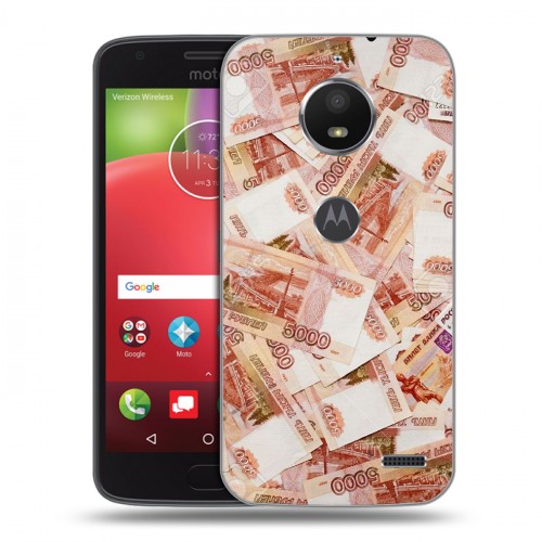 Дизайнерский пластиковый чехол для Motorola Moto E4 Текстуры денег