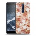 Дизайнерский пластиковый чехол для Nokia 5.1 Текстуры денег