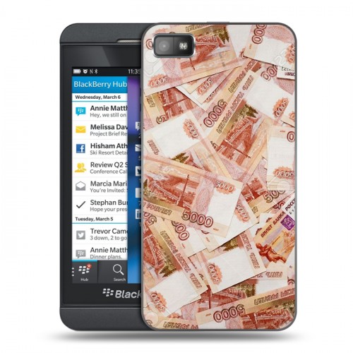 Дизайнерский пластиковый чехол для BlackBerry Z10 Текстуры денег