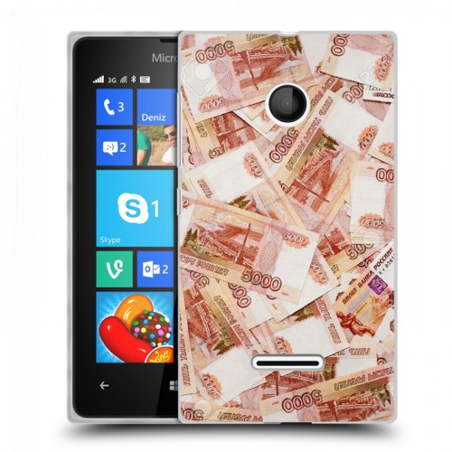 Дизайнерский пластиковый чехол для Microsoft Lumia 435 Текстуры денег