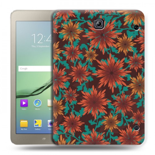 Дизайнерский силиконовый чехол для Samsung Galaxy Tab S2 8.0 Цветочные паттерны