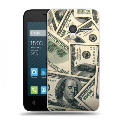 Дизайнерский пластиковый чехол для Alcatel One Touch Pixi 3 (4.5) Текстуры денег