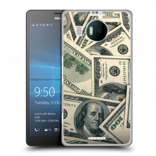 Дизайнерский пластиковый чехол для Microsoft Lumia 950 XL Текстуры денег