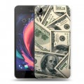 Дизайнерский пластиковый чехол для HTC Desire 10 Lifestyle Текстуры денег