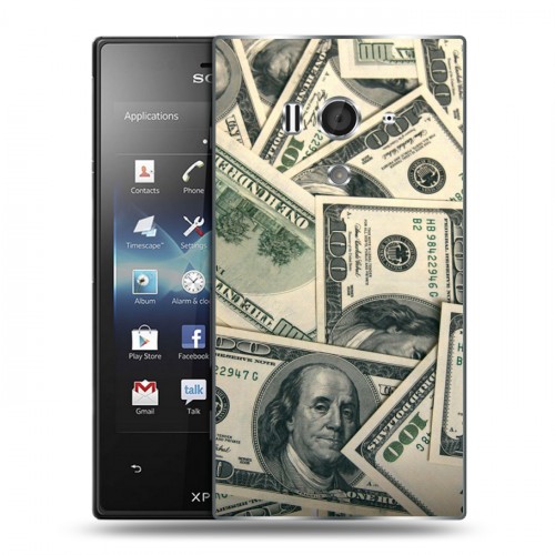 Дизайнерский пластиковый чехол для Sony Xperia acro S Текстуры денег