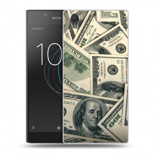 Дизайнерский пластиковый чехол для Sony Xperia L1 Текстуры денег