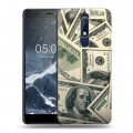 Дизайнерский пластиковый чехол для Nokia 5.1 Текстуры денег