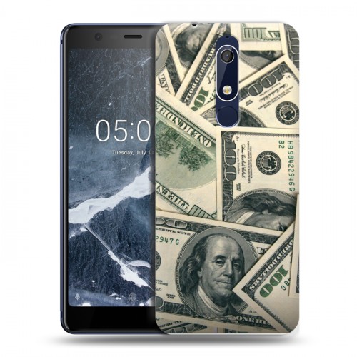 Дизайнерский пластиковый чехол для Nokia 5.1 Текстуры денег