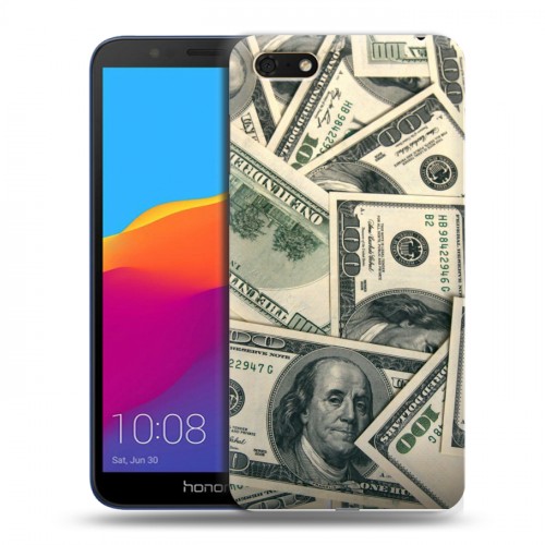 Дизайнерский пластиковый чехол для Huawei Honor 7A Текстуры денег