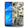 Дизайнерский пластиковый чехол для Huawei Y6 (2019) Текстуры денег