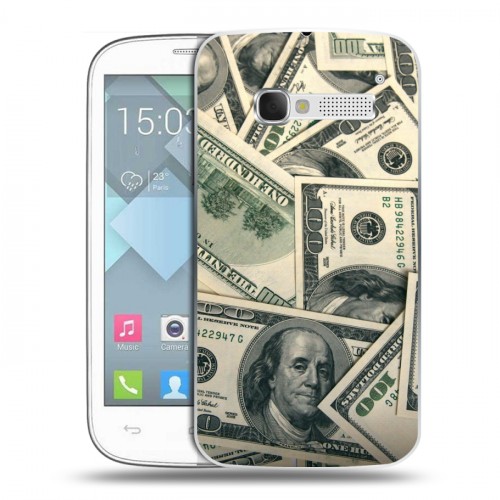 Дизайнерский пластиковый чехол для Alcatel One Touch Pop C5 Текстуры денег