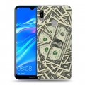 Дизайнерский пластиковый чехол для Huawei Y6 (2019) Текстуры денег