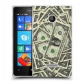 Дизайнерский пластиковый чехол для Microsoft Lumia 435 Текстуры денег