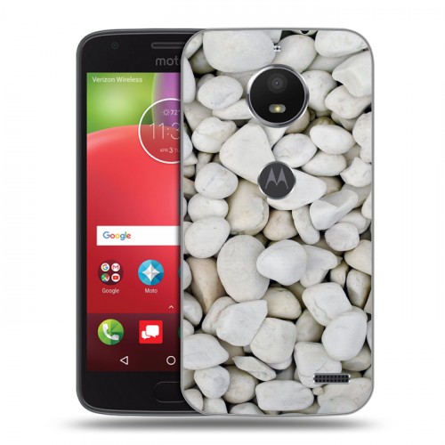 Дизайнерский пластиковый чехол для Motorola Moto E4 Текстура камня